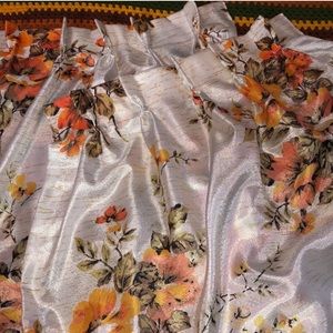 VTG-RARE1960 boho MCM pinch pleat curtain